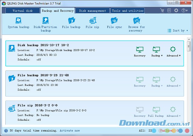 QILING Disk Master Technician với Backup 