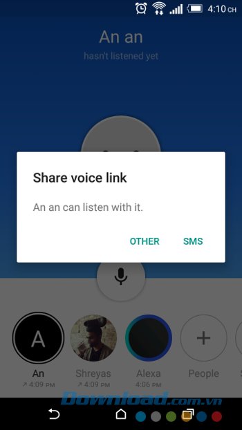 Chia sẻ liên kết cho bạn bè trên Roger