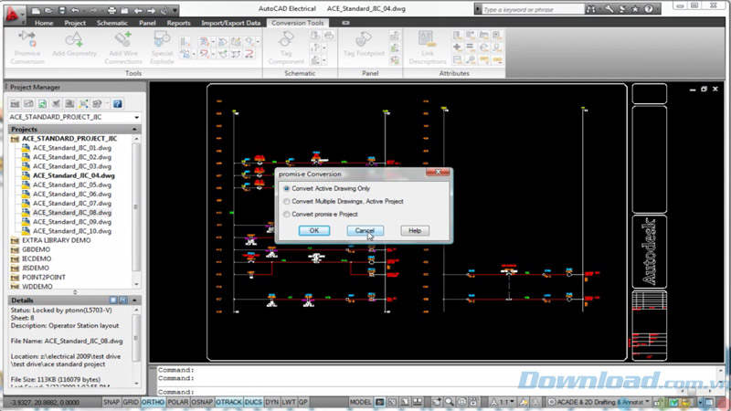 Tính năng hợp tác của AutoCAD Electrical