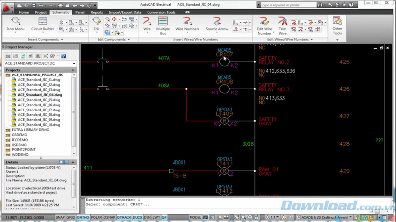 Các biểu tượng sơ đồ điện của AutoCAD Electrical