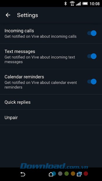 Các thiết lập của HTC Vive Các thiết lập của HTC Vive
