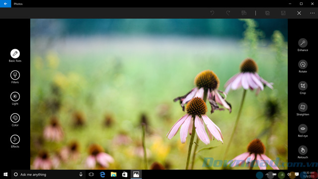 Các công cụ chỉnh sửa ảnh của Microsoft Photos
