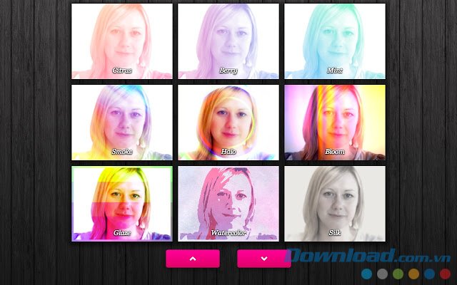 Webcam toy cho chrome với giao diện hiệu ứng 