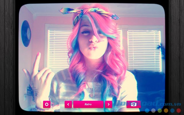 Webcam toy cho chrome chọn hiệu ứng 