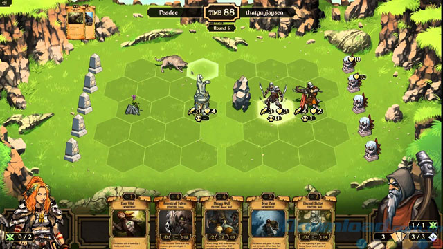 Giao diện game chiến thuật Scrolls