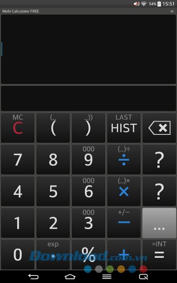 Giao diện ứng dụng Mobi Calculator FREE Giao diện ứng dụng Mobi Calculator FREE