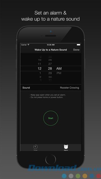 Báo thức bằng âm thanh nhẹ nhàng
