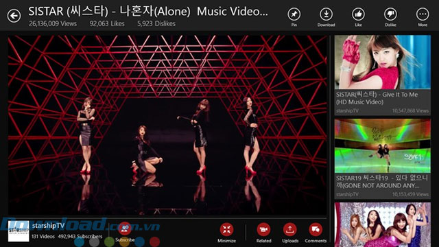 Các thao tác lựa chọn 