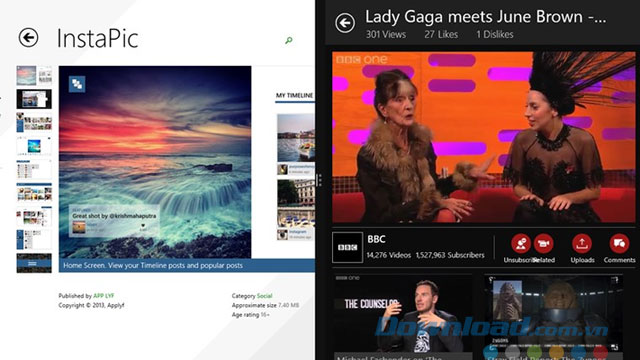 Tính năng Snap Mode hiển thị nhiều ứng dụng