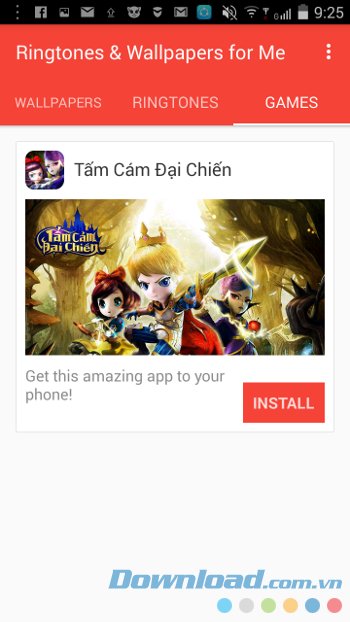 Ringtones & Wallpapers for Me với mục game 