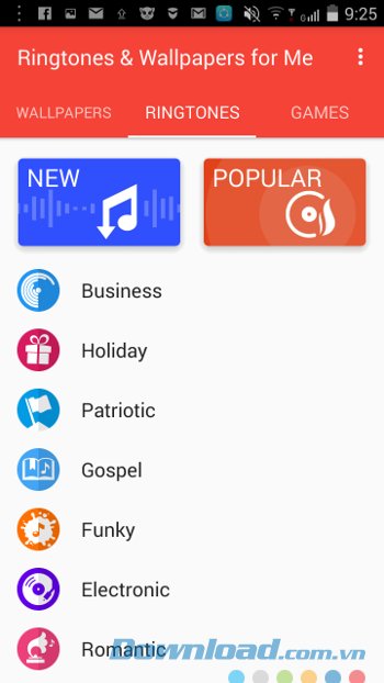 Ringtones Wallpapers for Me với bộ sưu tập nhạc chuông 