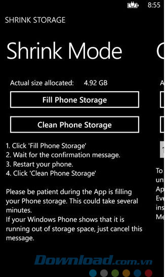 Chế độ Shrink Mode