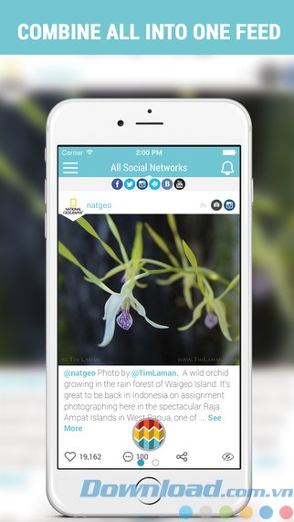 Kết hợp nhiều tài khoản trong feed chung