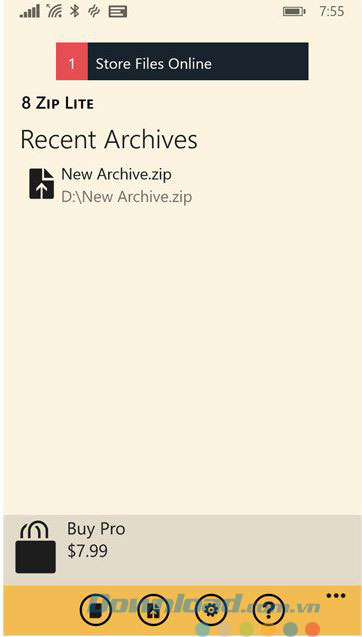 Xem các file gần đây