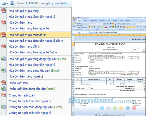 Hóa đơn bán hàng