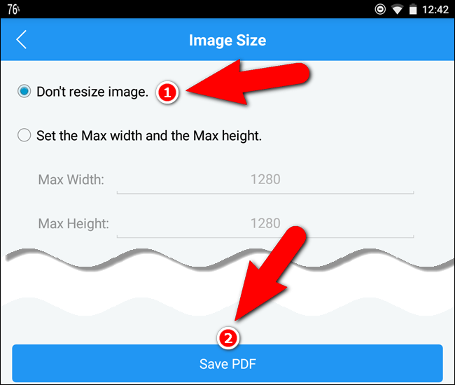 Đổi đuôi file với Image to PDF Converter 