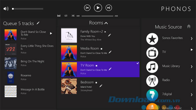 Phát nhạc tại nhiều phòng trong nhà