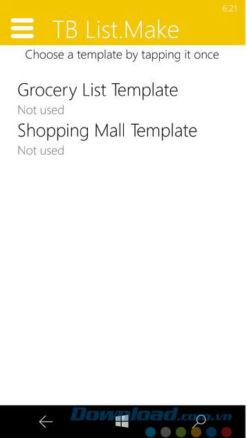 Chọn mẫu danh sách