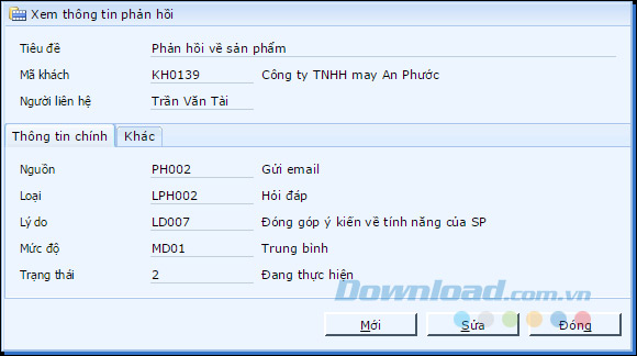Thông tin phản hồi