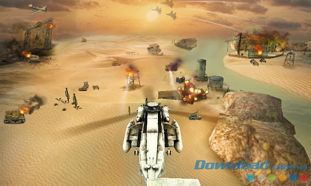 Gunship Strike với giao diện vào chơi game 