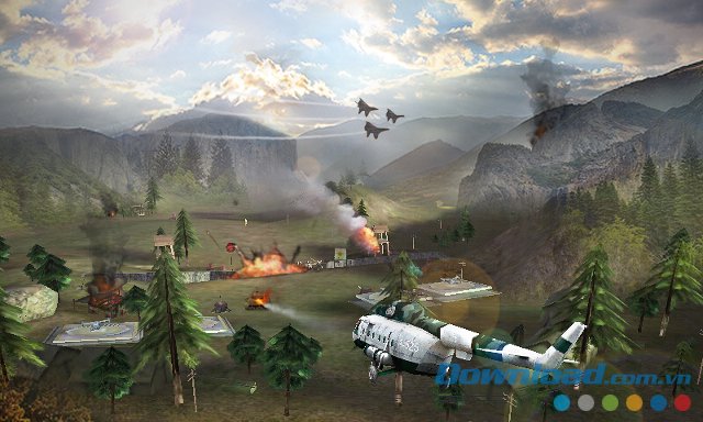 Gunship Strike với giao diện vào chơi game 