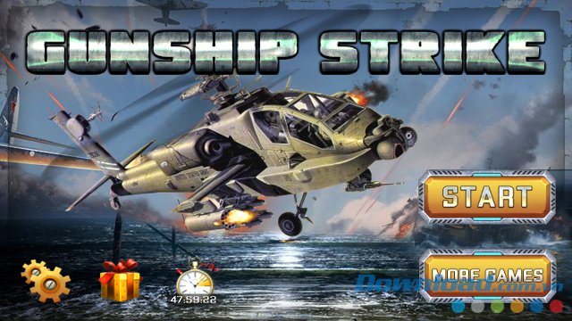 Gunship Strike với giao diện chính  