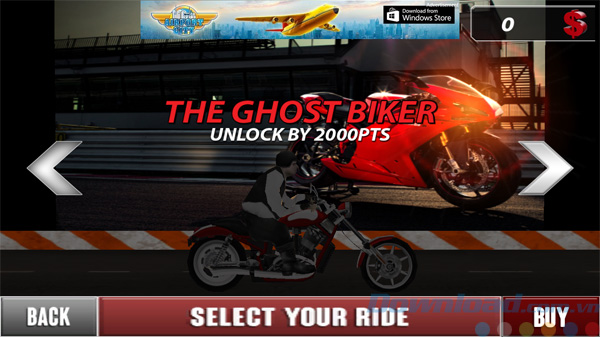 Chọn xe đua trong game Xtreme Highway Stunt Bike Rider 