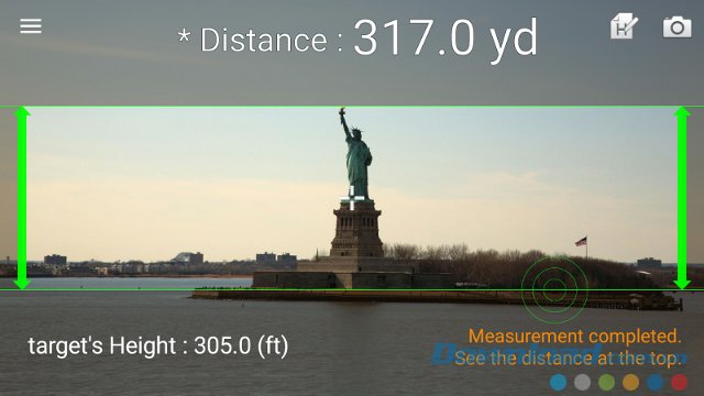 Smart Distance với đo khoảng cách Nữ Thần Tự Do 