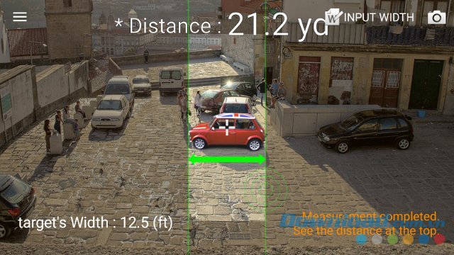 Smart Distance với giao diện đo khoảng cách tới ô tô 