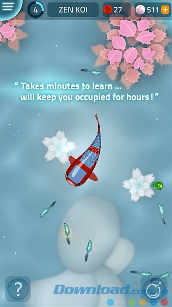 Zen Koi với giao diện chơi game 