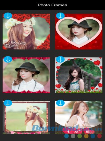 Love Video Maker với giao diện Photo Frames 