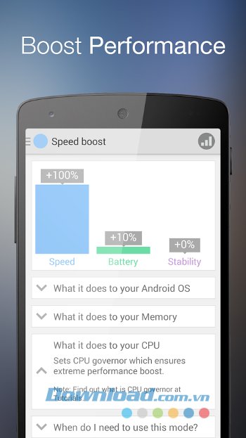 Tăng tốc hệ thống với Root Booster