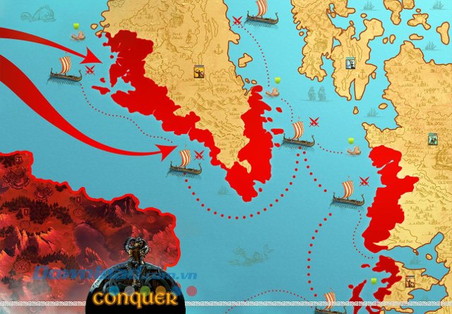 Vikings: War of Clans sở hữu bản đồ rộng lớn