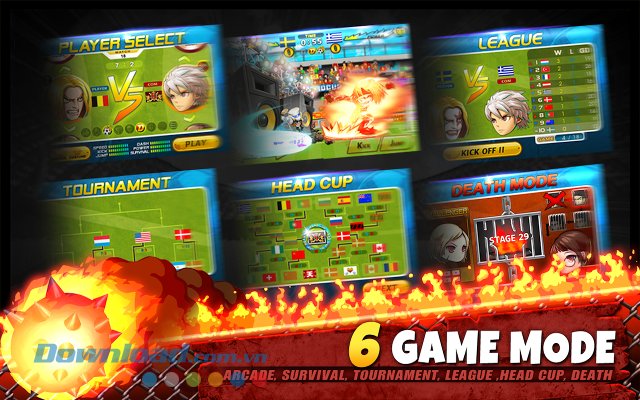 6 chế độ chơi của game Head Soccer