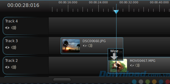 Timeline trong OpenShot Video Editor cho Mac