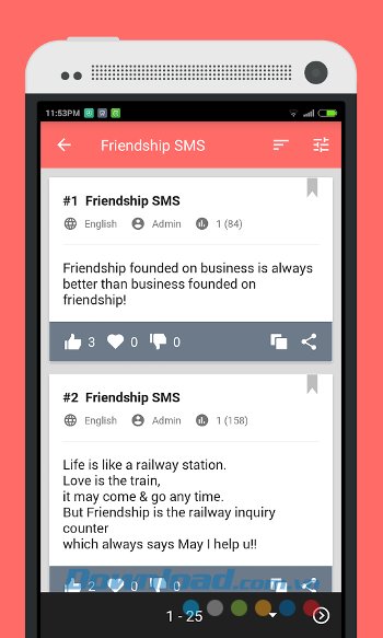 Nội dung tin nhắn mẫu của 100000+ SMS Messages 