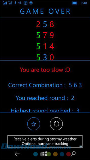 Nhiệm vụ tìm ra đúng 3 chữ số trước khi hết giờ