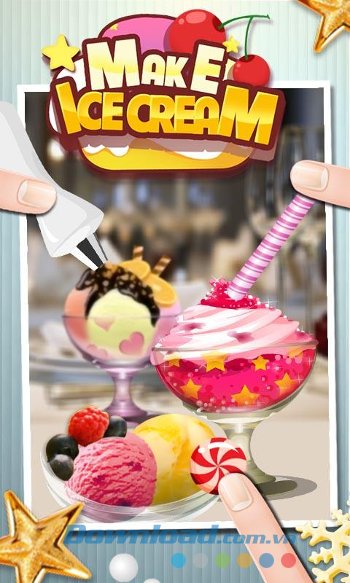 Làm kem cốc trong game Ice Cream Maker