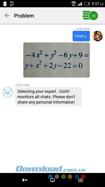 Giao diện chat của GotIt!