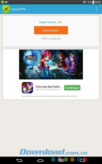 Giao diện SpeedVPN