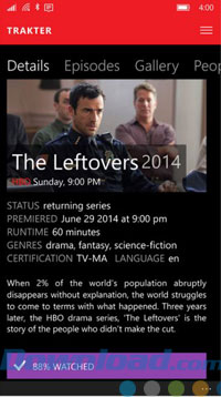 Thông tin chi tiết về từng phần