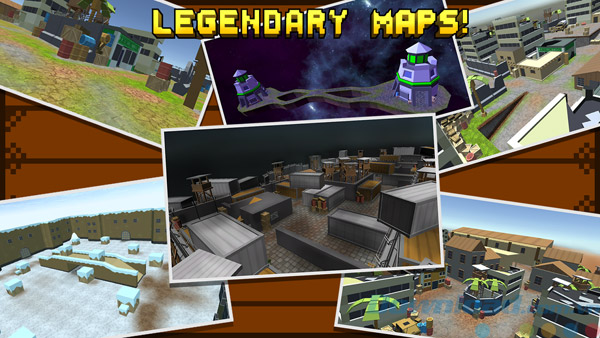 Các bản đồ trong game Pixel Fury: 3D Multiplayer 