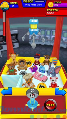 Game bắt thú bông hấp dẫn