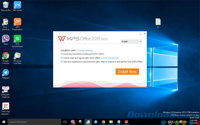 Phiên bản WPS Office 2016 Beta