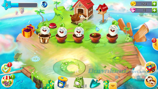 Giao diện game nông trại vui vẻ