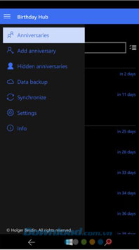 Nhắc nhở những ngày kỉ niệm