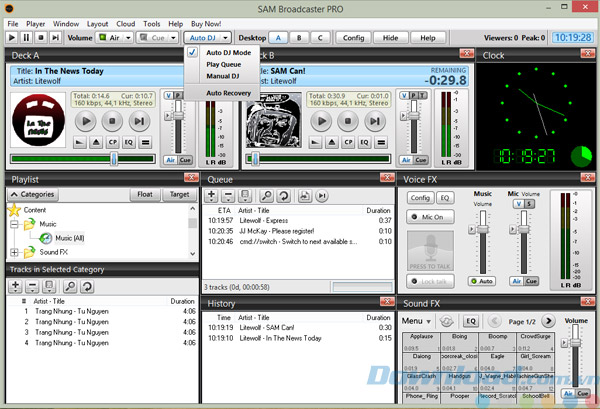 Tính năng Auto DJ của SAM Broadcaster Pro Tính năng Auto DJ của SAM Broadcaster Pro