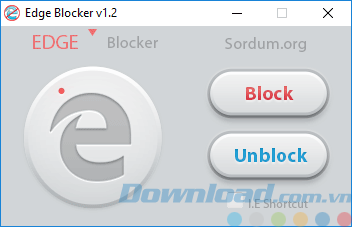 Giao diện của Edge Blocker