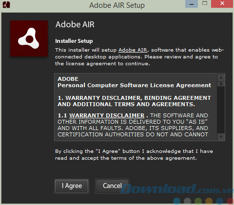 Cài đặt Adobe AIR