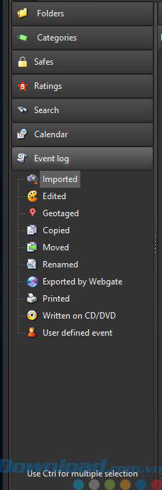 Lọc ảnh theo các thao tác